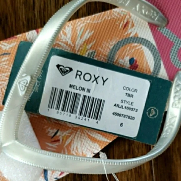 ROXY Melon III Floral flip-flops Size 6 - Nwt - Picture 6 of 7